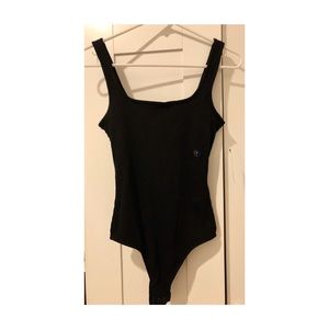 NWT Hollister Black Ribbed Body Suit || S